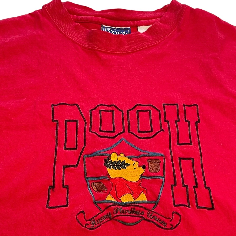 Vintage Winnie The Pooh 90s Embroidered Streetwear Collegiate Lettering Small